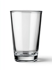 Empty clear glass tumbler