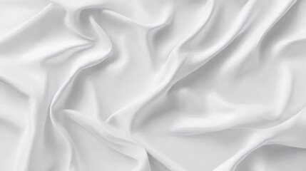 白いサテンの布地のクローズアップ 質感のある背景