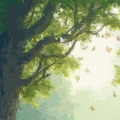 Various oil paintings, flowers, lakes, landscapes, butterflies, rabbits, spotted deer, roses, peonies, forests, marine life