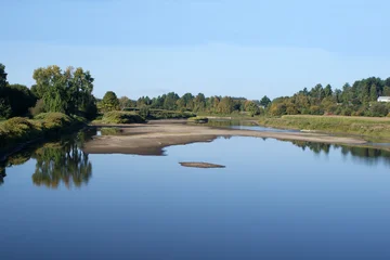 Fototapete Dürre 2025 Drought of the Missisquoi River in Vermont  © Ann