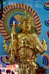 religious figure Bodhisattva, Wannian temple ('Temple of the ten thousand years'), Emeishan, Leshan Prefecture, Sichuan, People's Republic of China, Asia