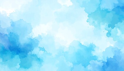 Light blue watercolor clouds
