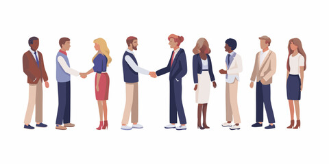 Fototapeta premium Business People Shaking Hands and Standing handshake