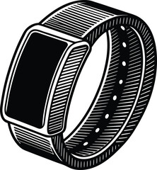 Vector illustration of a black and white car wheel and tire on a white background