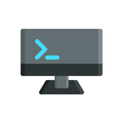 terminal simple flat icon illustration