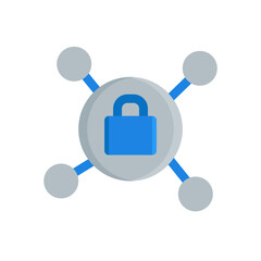 vpn simple flat icon illustration
