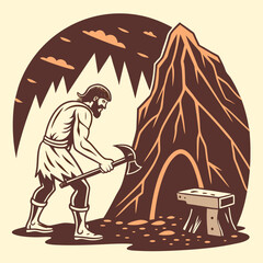 Retro Halloween Cyclops Forge Invitation