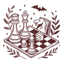 Retro Halloween Vintage Board Games Invitation
