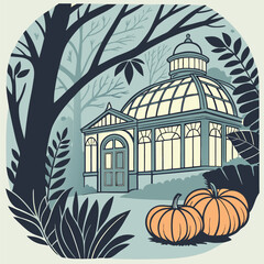 Victorian Halloween Conservatory Invitation