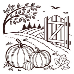 Vintage Halloween Pumpkin Patch Invitation