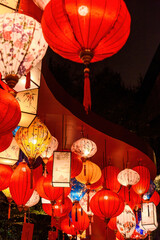 Chinese lanterns. Traditional chinese stytle festival decoration for chinese new year and Lantern Festival.







