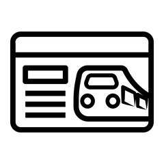 Obraz premium member card Line Icon