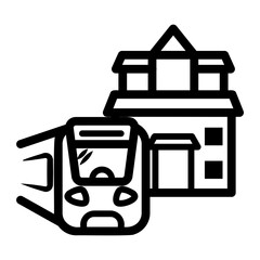 Fototapeta premium building Line Icon