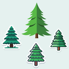 christmas tree vector illustration