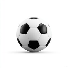 Fototapeta premium Soccer ball, black and white panels, 3D render