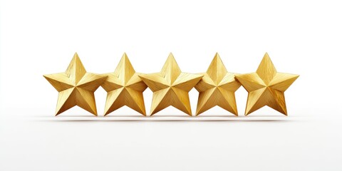 Five golden stars on white background (1)