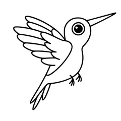 Delightful hummingbird illustration perfect for children's books and educational resources