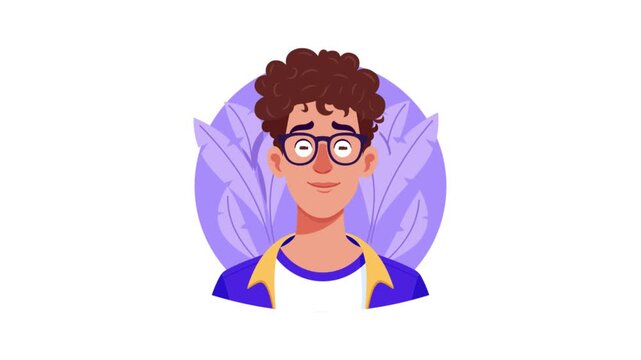 Developer giving interview 2D Flat Animation MP4 file