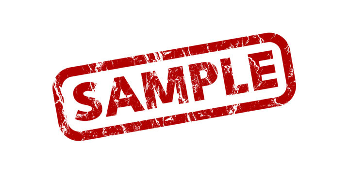 Sample red grunge stamp - vector illustration