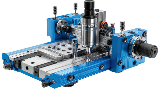 Milling machine table movement background isolated on a Transparent background, PNG file.