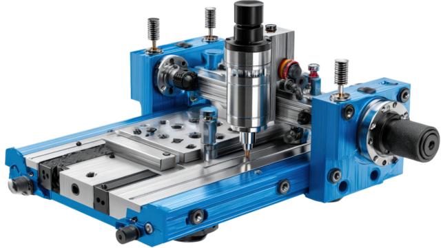 Milling machine table movement background isolated on a Transparent background, PNG file.