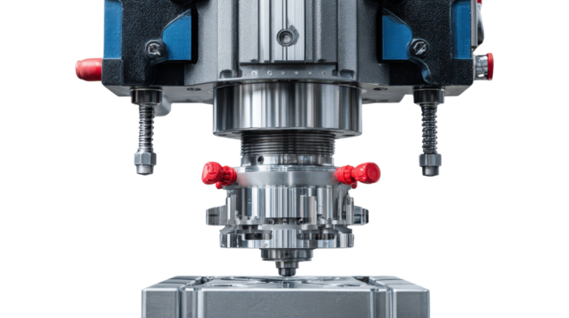 Milling machine vertical head background isolated on a Transparent background, PNG file.