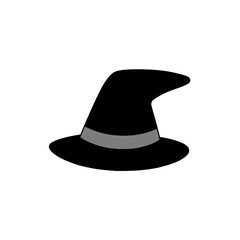 Monochrome halloween witch hat illustration hand-drawn with clip studio paint