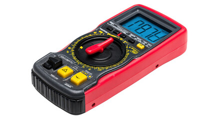 Multimeter showing continuity test with audible beep symbol background isolated on a Transparent background, PNG file.