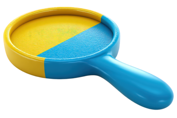Colorful Divided Pan Shaped Magnifying Glass