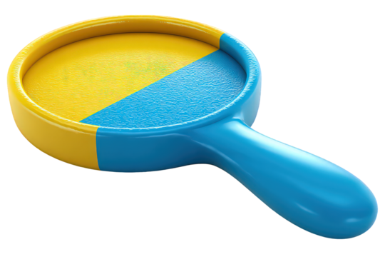 Colorful Divided Pan Shaped Magnifying Glass