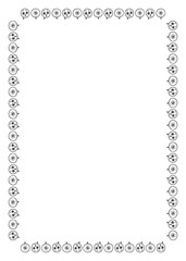 シンプルな手書きのかわいい漫符イメージの四角フレーム