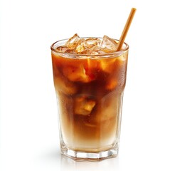 Iced coffee drink in a glass