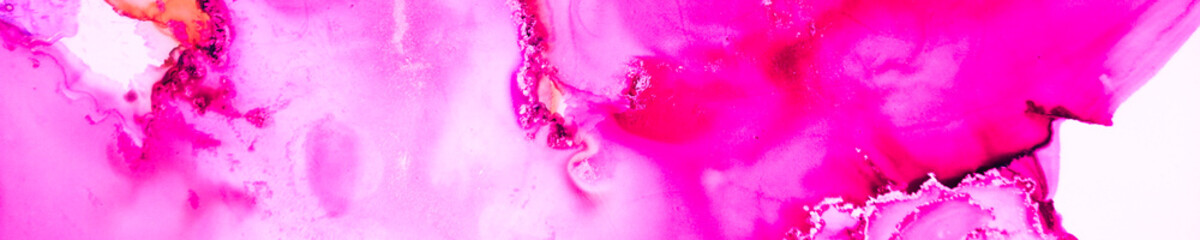 Abstract Painted. Abstract Blue Oil. Pink Splash