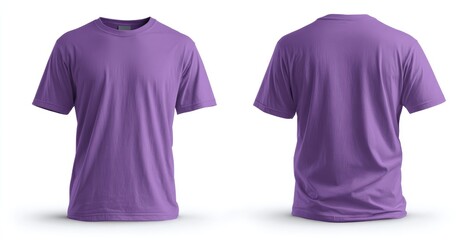 Front and back view of a mauve t-shirt