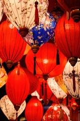 Chinese lanterns. Traditional chinese stytle festival decoration for chinese new year and Lantern Festival.







