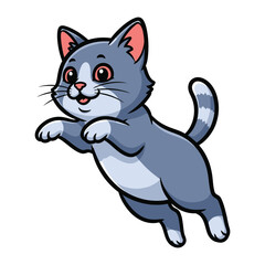 Playful Kitten: A cartoon kitten, portrayed in a playful pose, exudes joy and innocence. Its endearing design captivates with the promise of cheerfulness and pure delight.