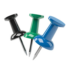 Set of Color Push Isolated on Transparent Background.