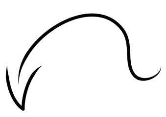 Hand Drawn Down Arrow