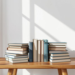 Naklejka premium There are books on the coffee table