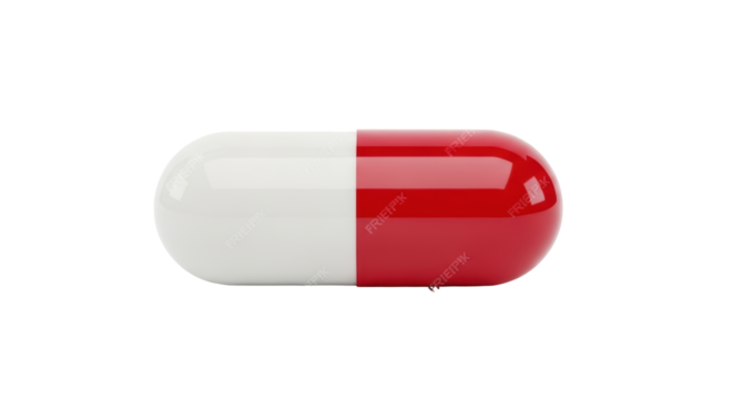 Isolated medical capsule on seamless background ready for use in pharmaceutical marketing