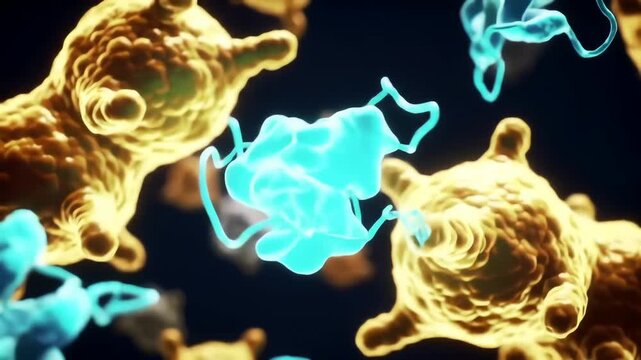 molecular chaperones guiding proteins into proper shapes, visualized as glowing guardians shielding fragile structures