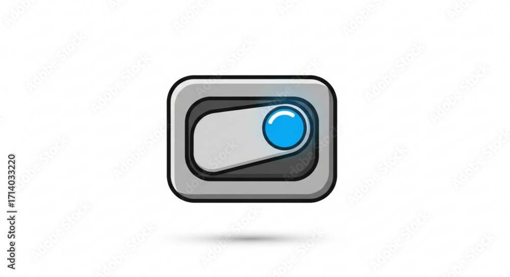 Aufkleber toggle switch button, used to turn on or off electronic devices, a simple and modern design for user