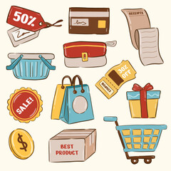 set of ecommerce vector illustration