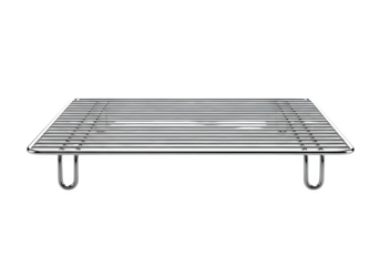 Stainless steel cooling rack isolated on transparent background, a kitchen essential for cooling baked goods and preventing soggy bottoms