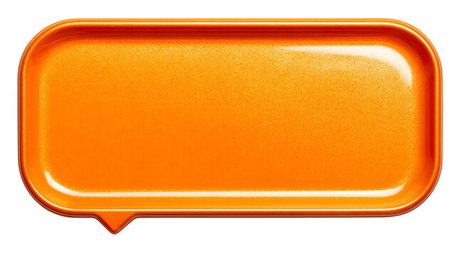 Orange speech bubble, glossy, 3D