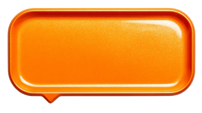Orange speech bubble, glossy, 3D