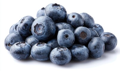 Fresh blueberries clustered together (4)