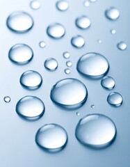 Water droplets on a smooth surface