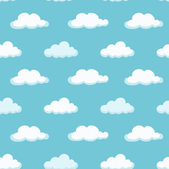 Hand Drawn Cloud Seamless Pattern Illustration Sky