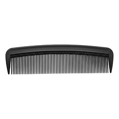 Sleek black comb for styling and grooming hair, essential for salon, barber, or personal care routine